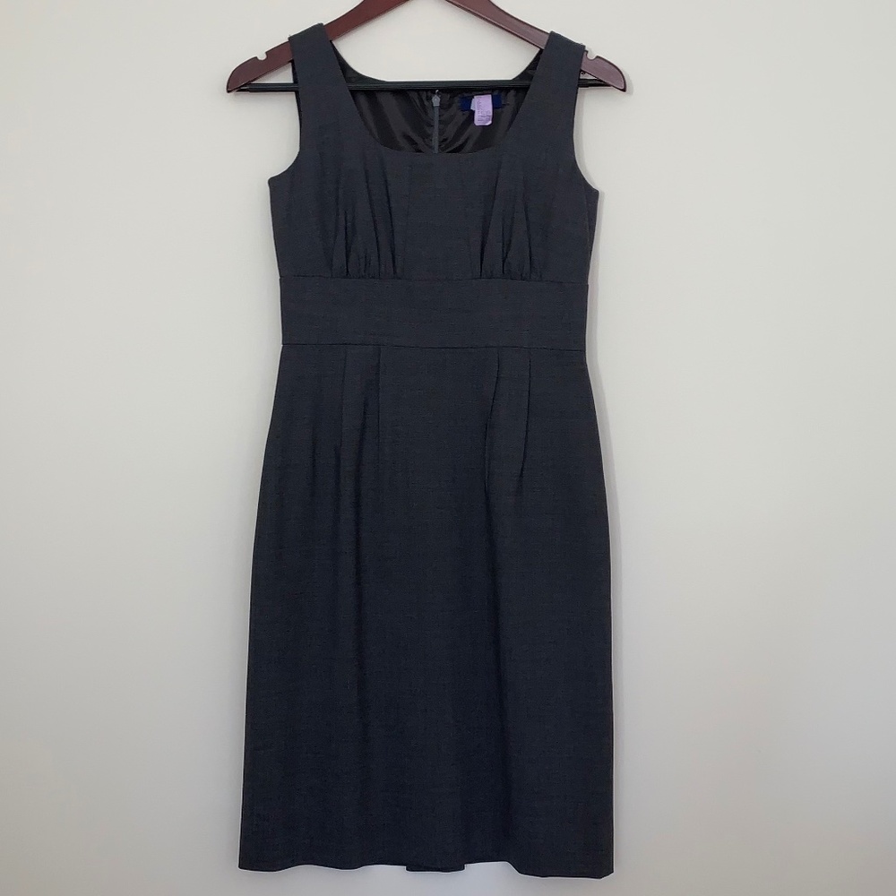 J. Crew Sleeveless Suiting Dress Gray Sz 2 Lined